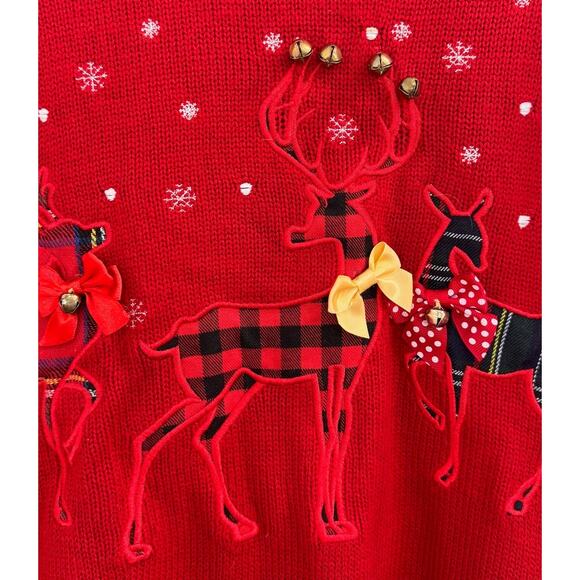 Adorable Karen Scott Christmas Reindeer Sweater - Picture 2 of 7